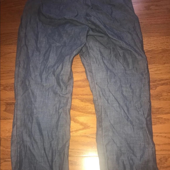 EXPRESS Editor Blue Denim Summer Capri Pants 4 - Picture 5 of 8